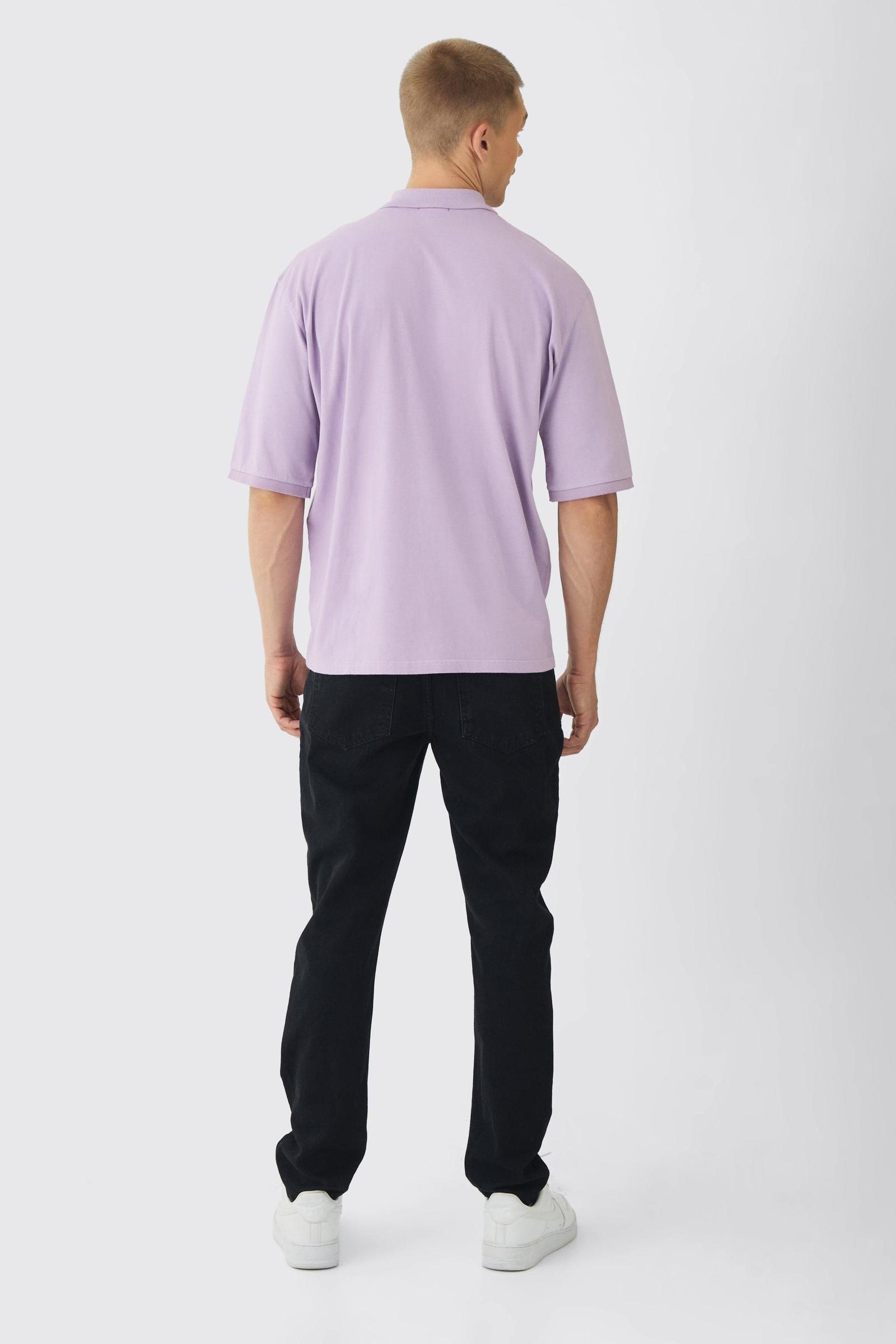 fioletowa koszulka polo
