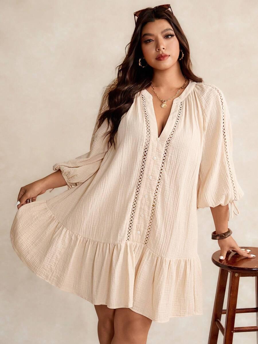 beżowa mini sukienka
