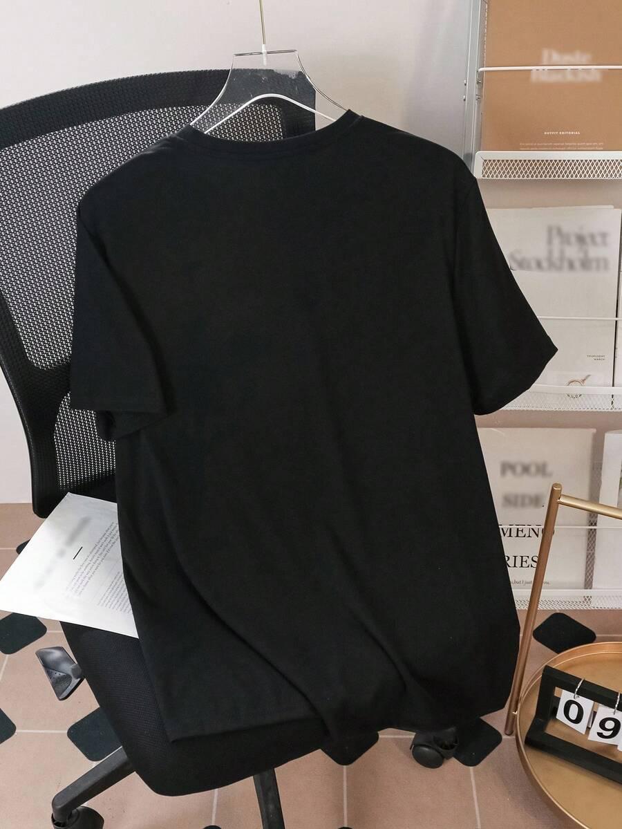 czarny t-shirt print