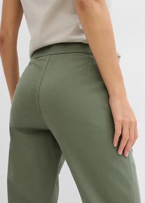 zielone spodnie jeans 