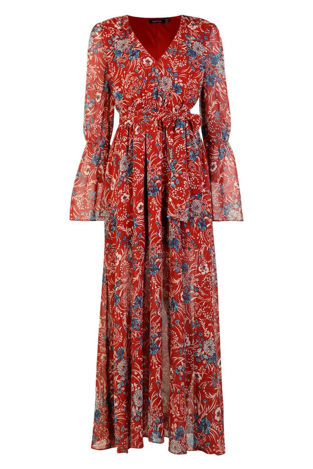 SUKIENKA MAXI W KWIATY 