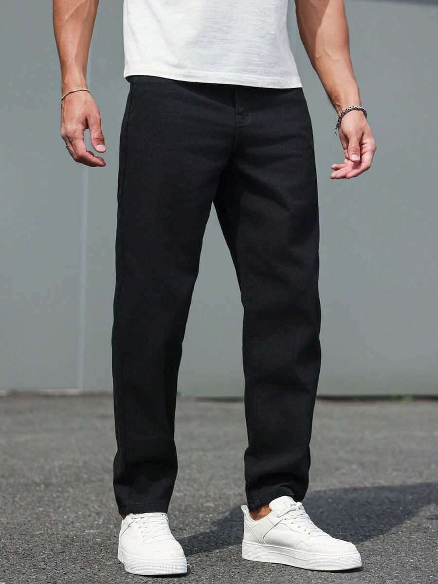 CZARNE SPODNIE JEANS
