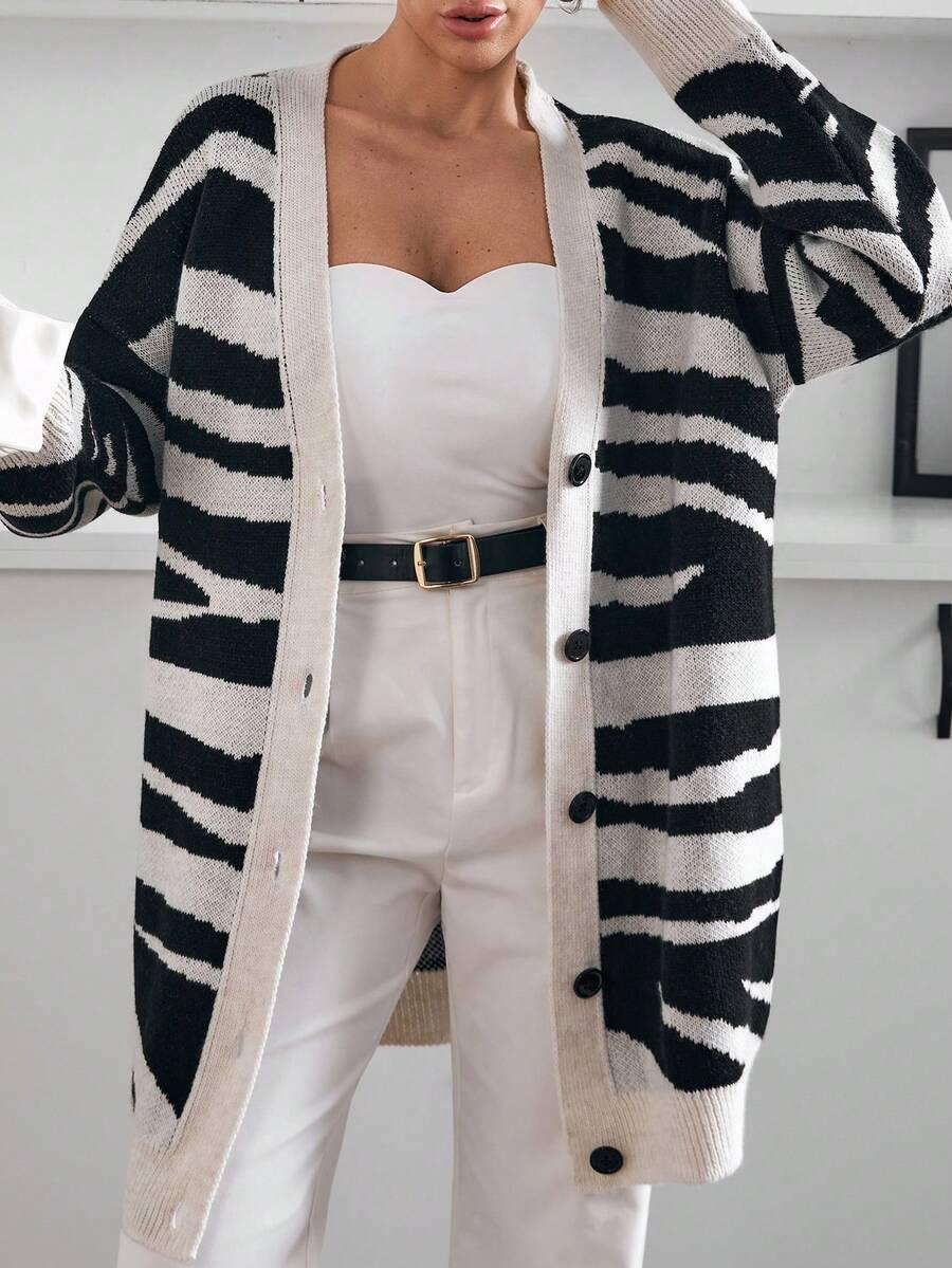 SWETER KARDIGAN ANIMAL PRINT