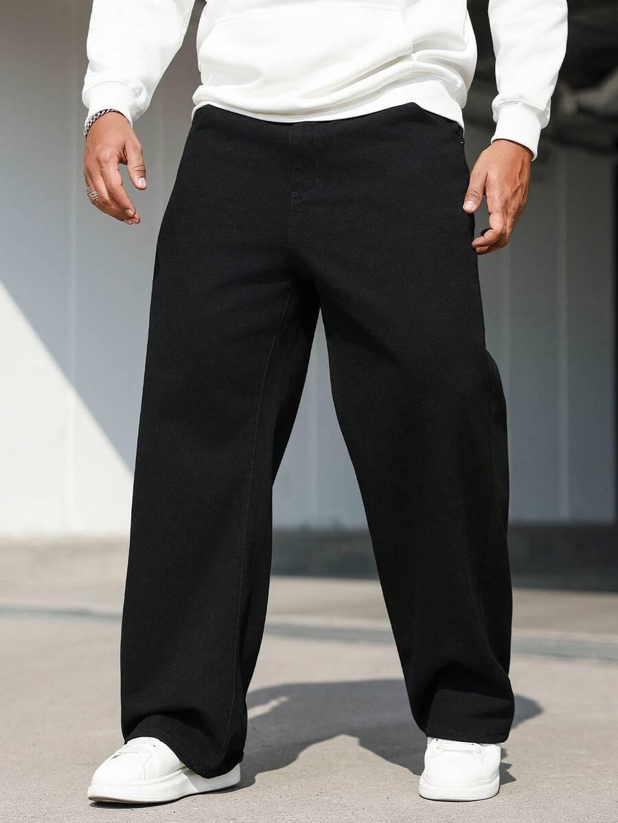 CZARNE SPODNIE JEANS