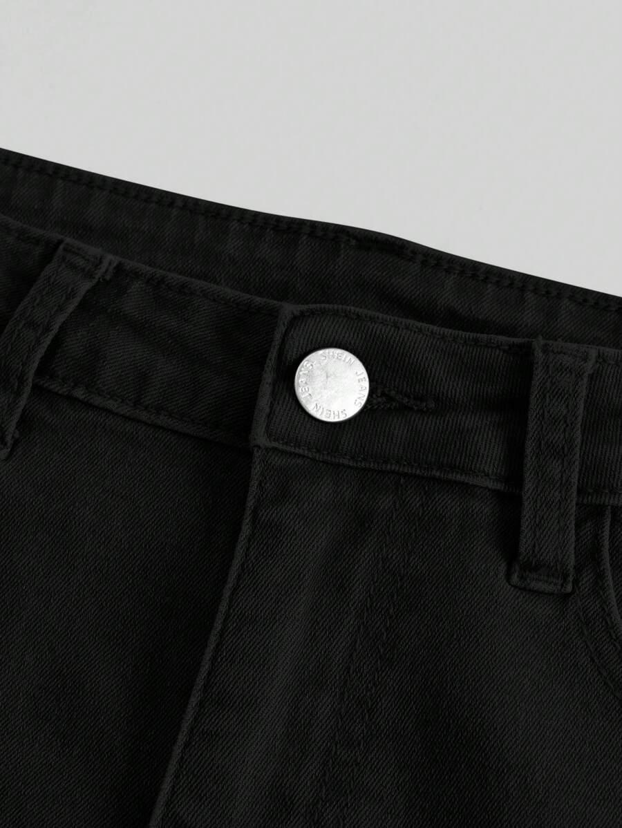 CZARNE SPODNIE JEANS DZWONY