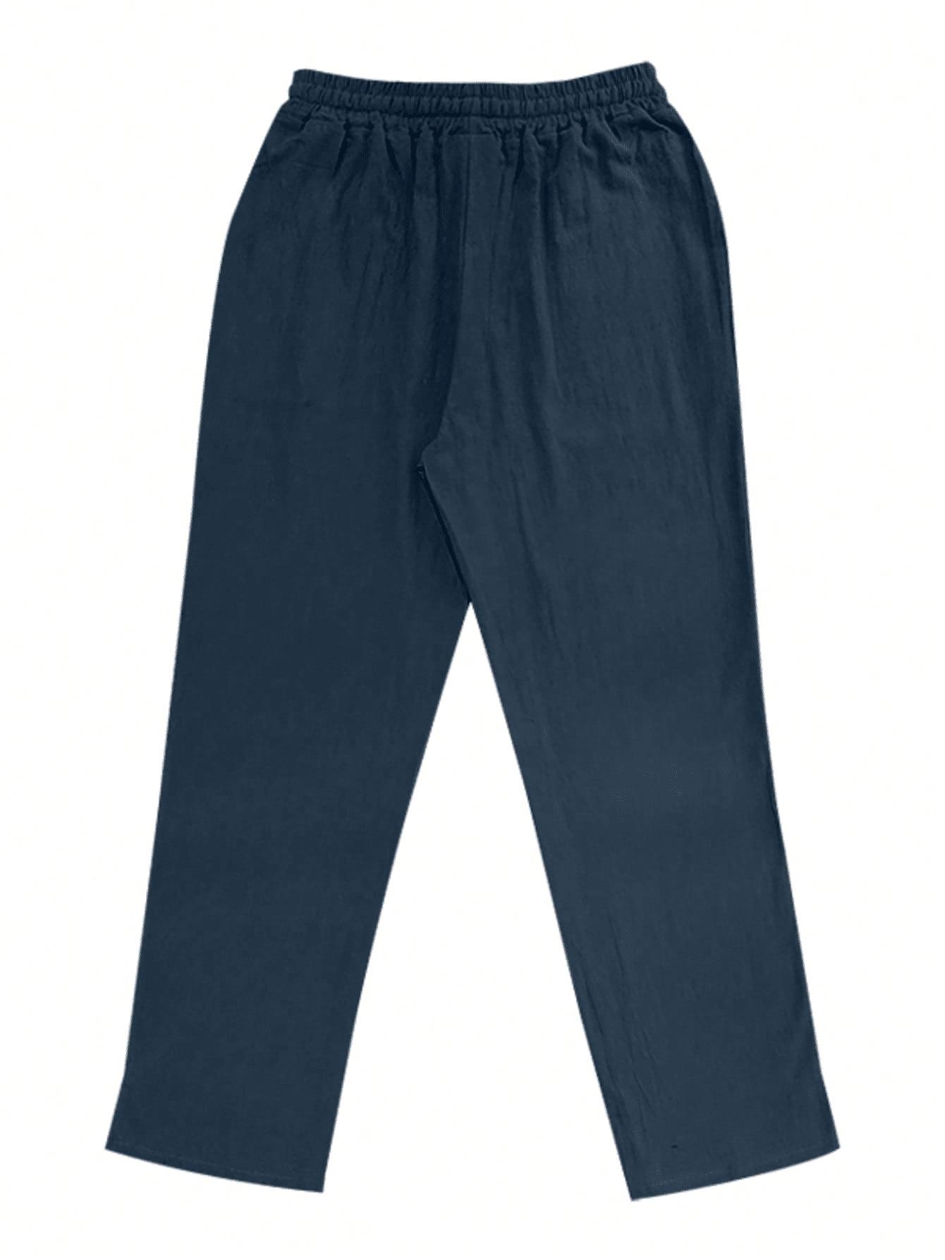 GRANATOWE SPODNIE CASUAL