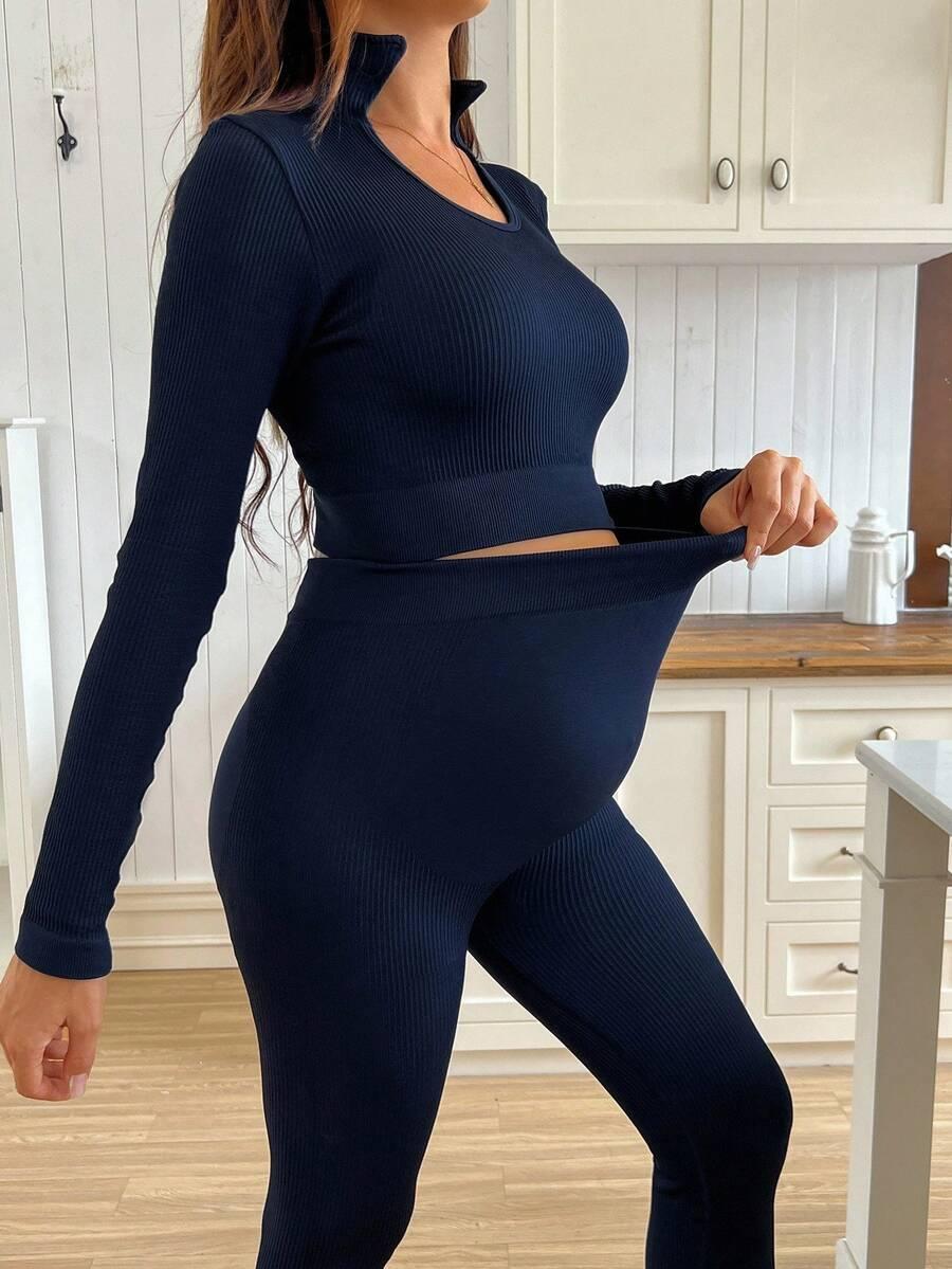 ciążowy komplet top legginsy