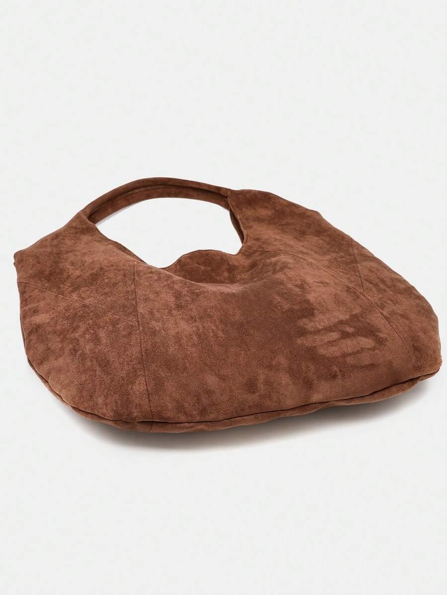 brązowa torebka shopper