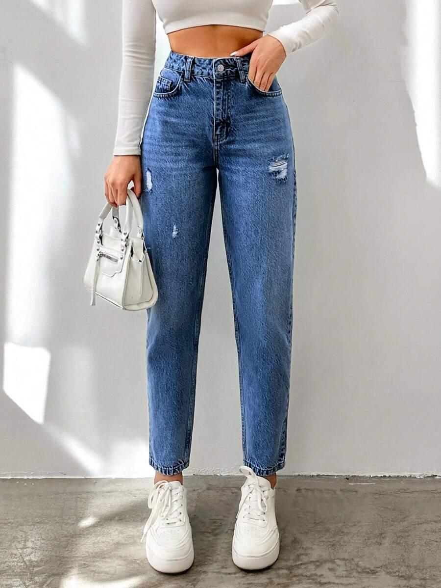 NIEBIESKIE SPODNIE JEANS