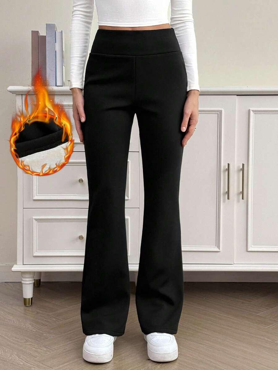 czarne legginsy dzwony