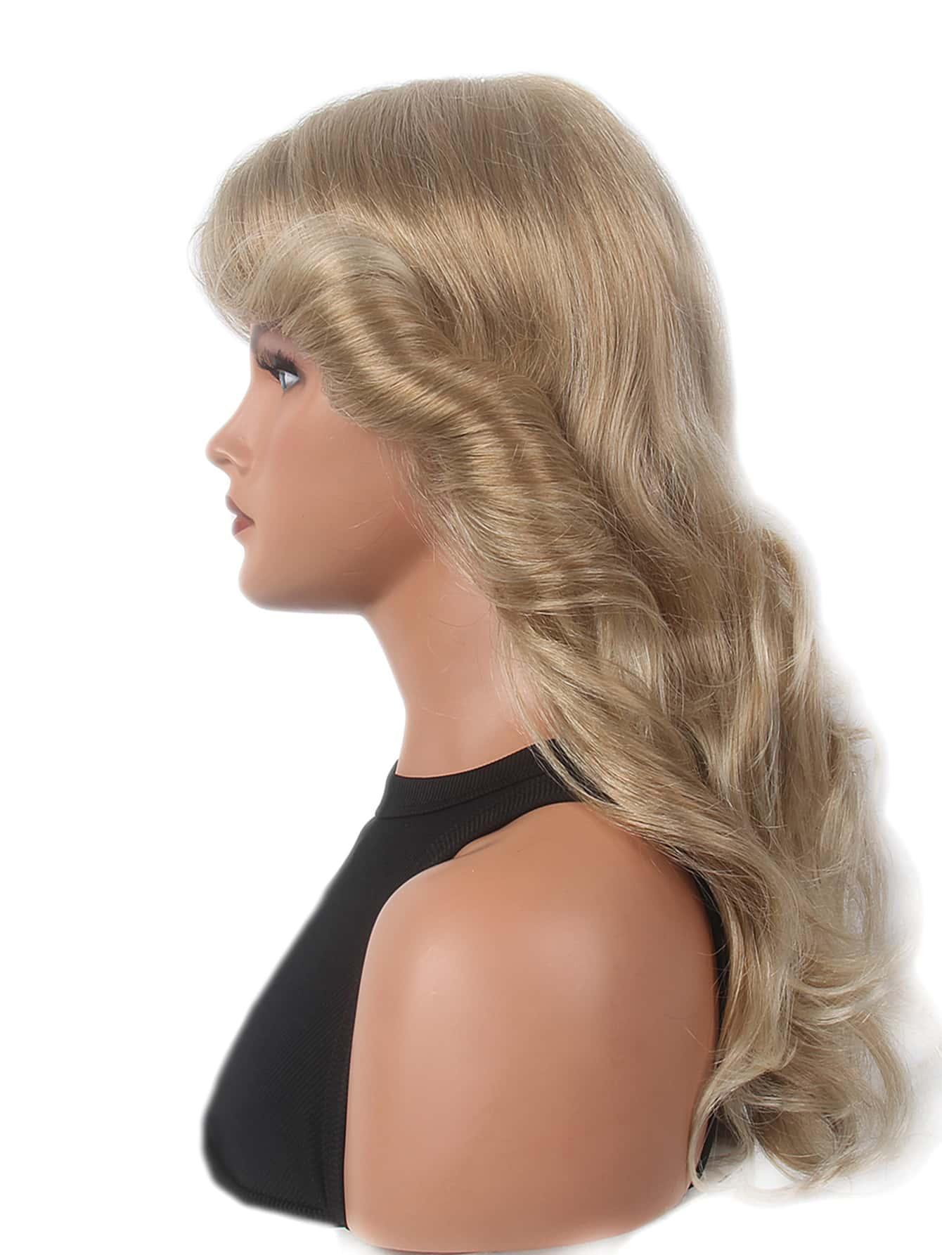 blond peruka włosy syntetyczne