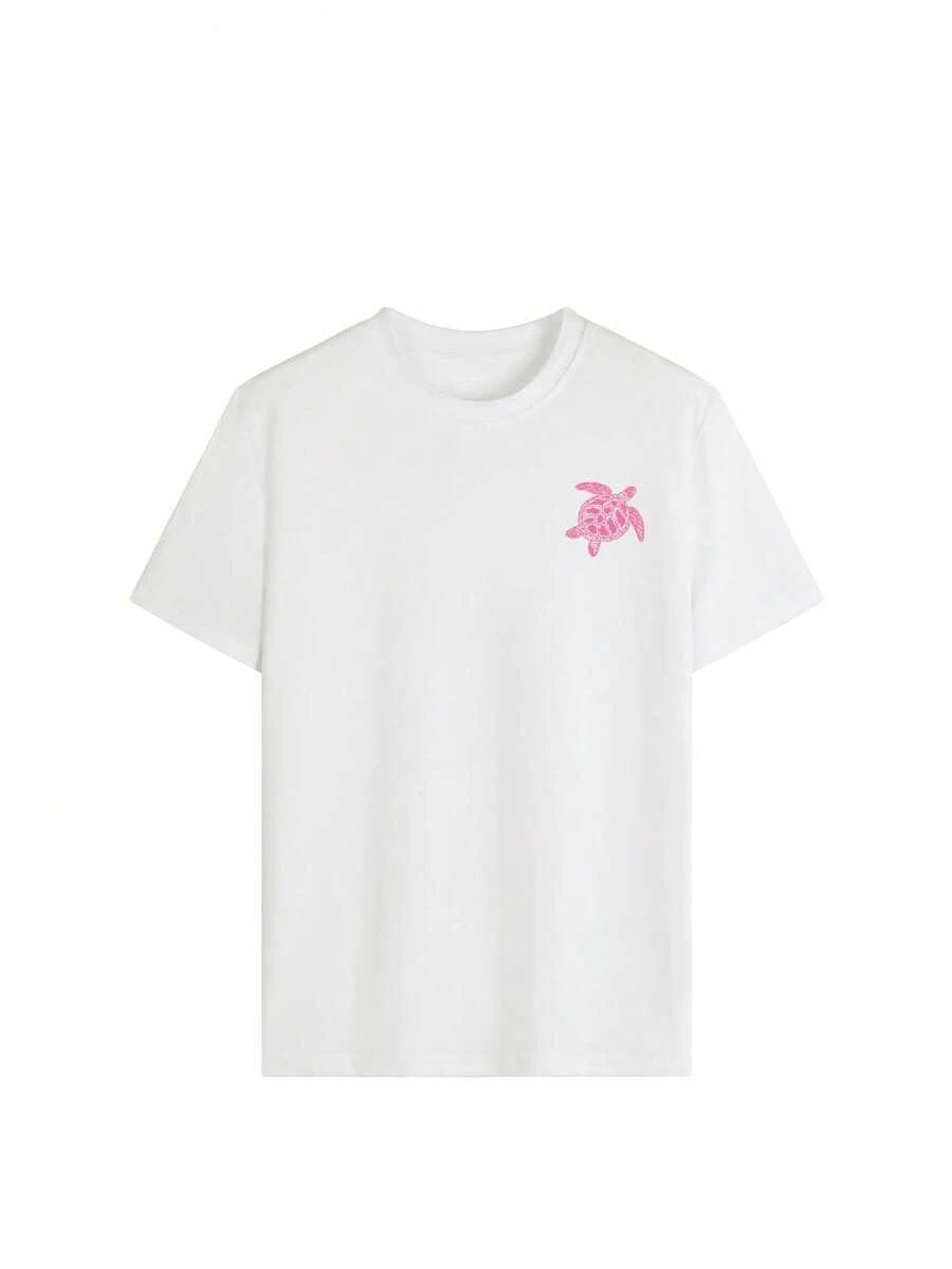 BIAŁY T-SHIRT PRINT