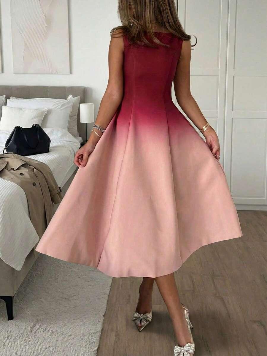 SUKIENKA MIDI OMBRE