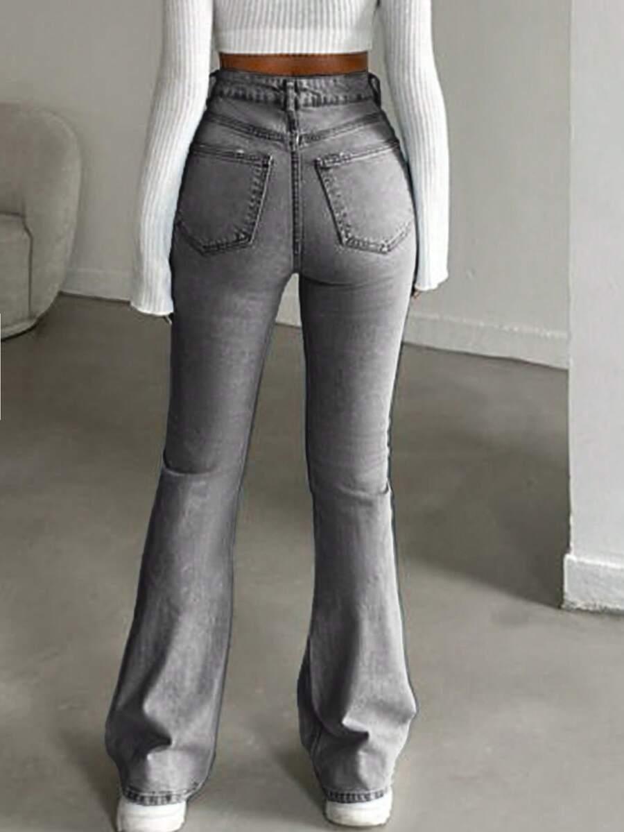 SZARE SPODNIE JEANS 