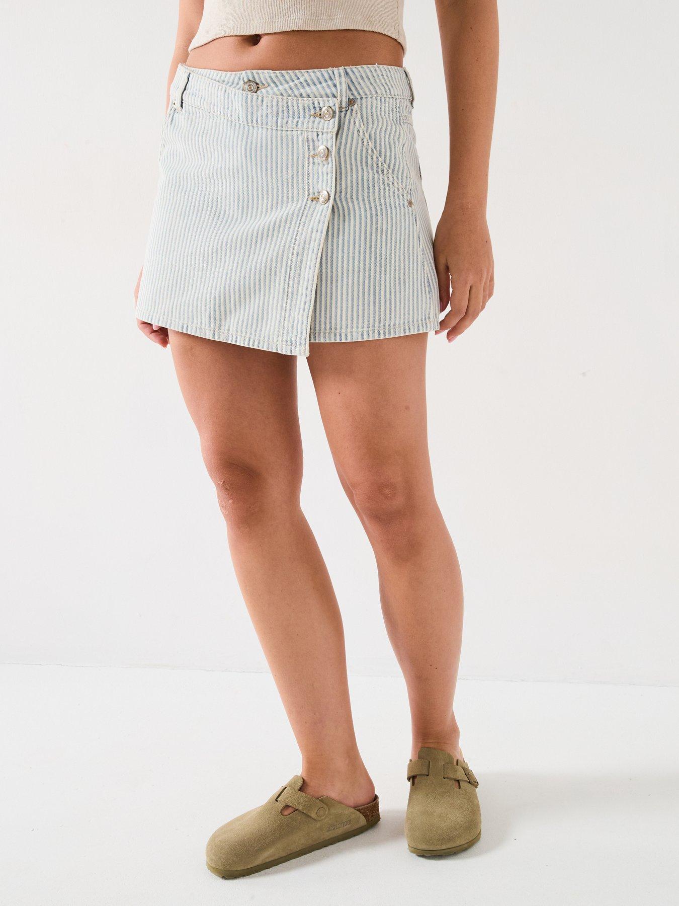 FREE PEOPLE SPÓDNICA MINI W PASKI 