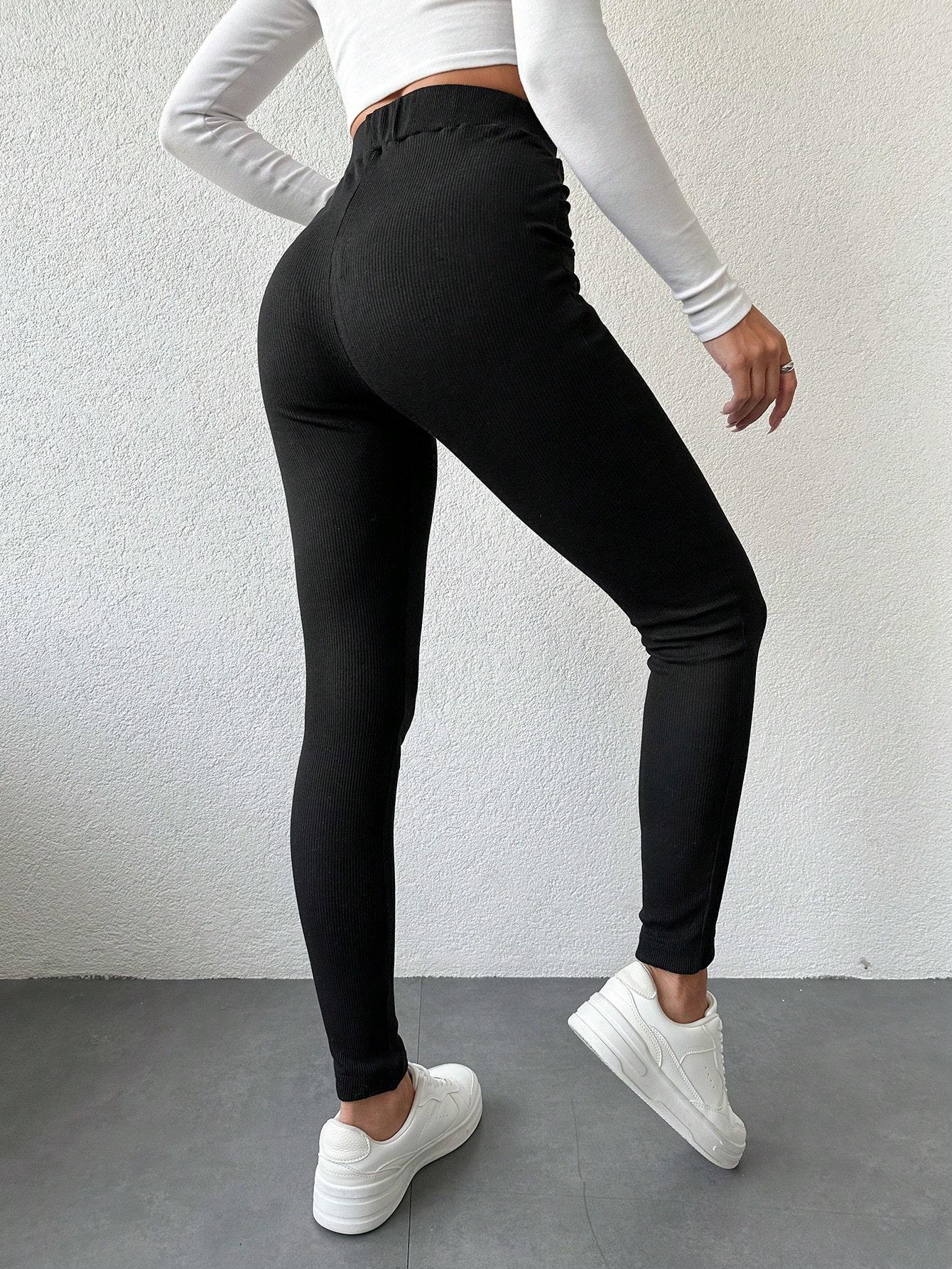 czarne legginsy kieszenie