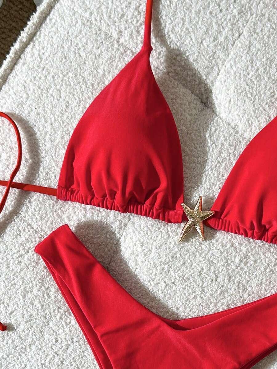 STRÓJ KĄPIELOWY BIKINI Z RAMIĄCZKAMI TYPU SPAGHETTI