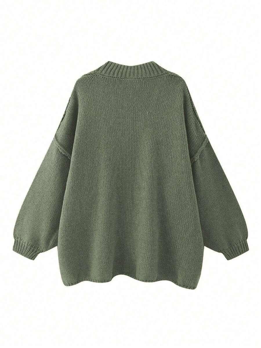 zielony rozpinany sweter