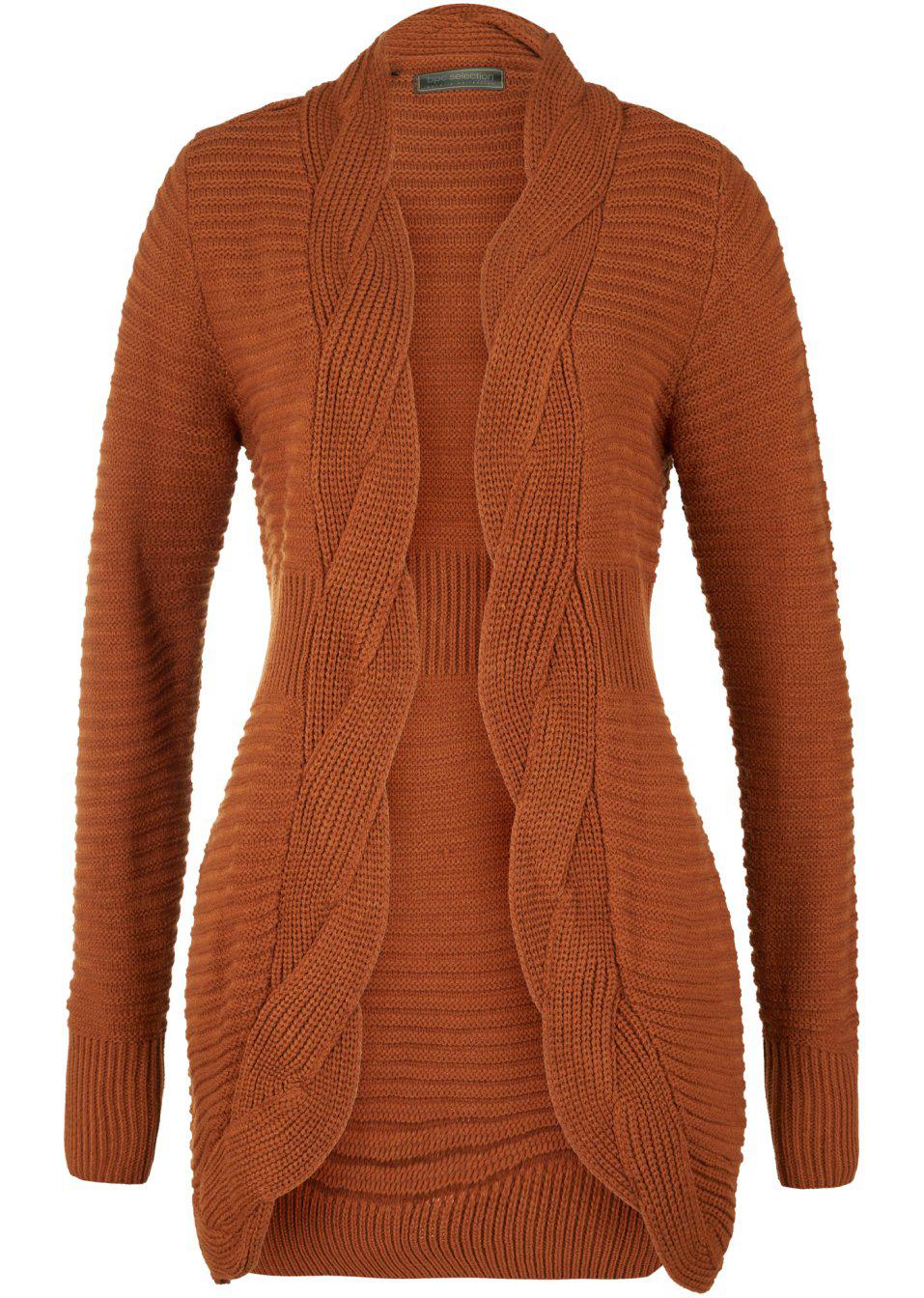 DŁUGI BRĄZOWY SWETER