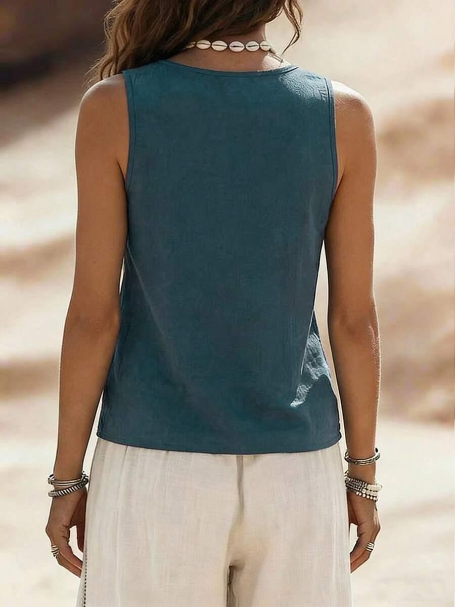 ZIELONA BLUZKA V-NECK