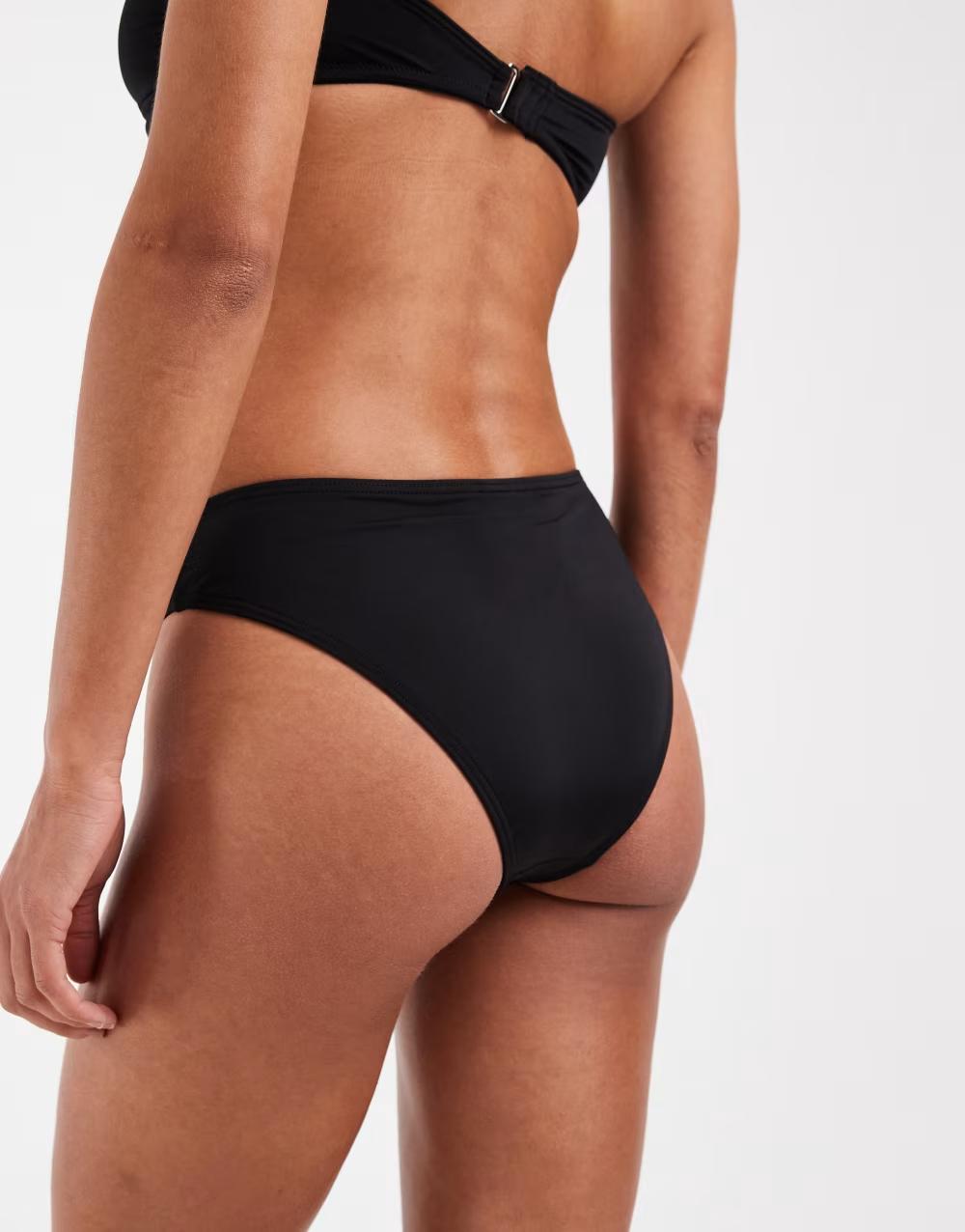 czarny klasyczny dół od bikini zdobienie