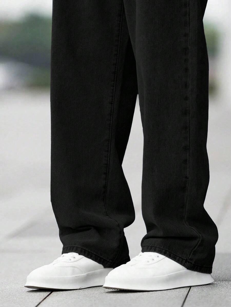CZARNE SPODNIE JEANS