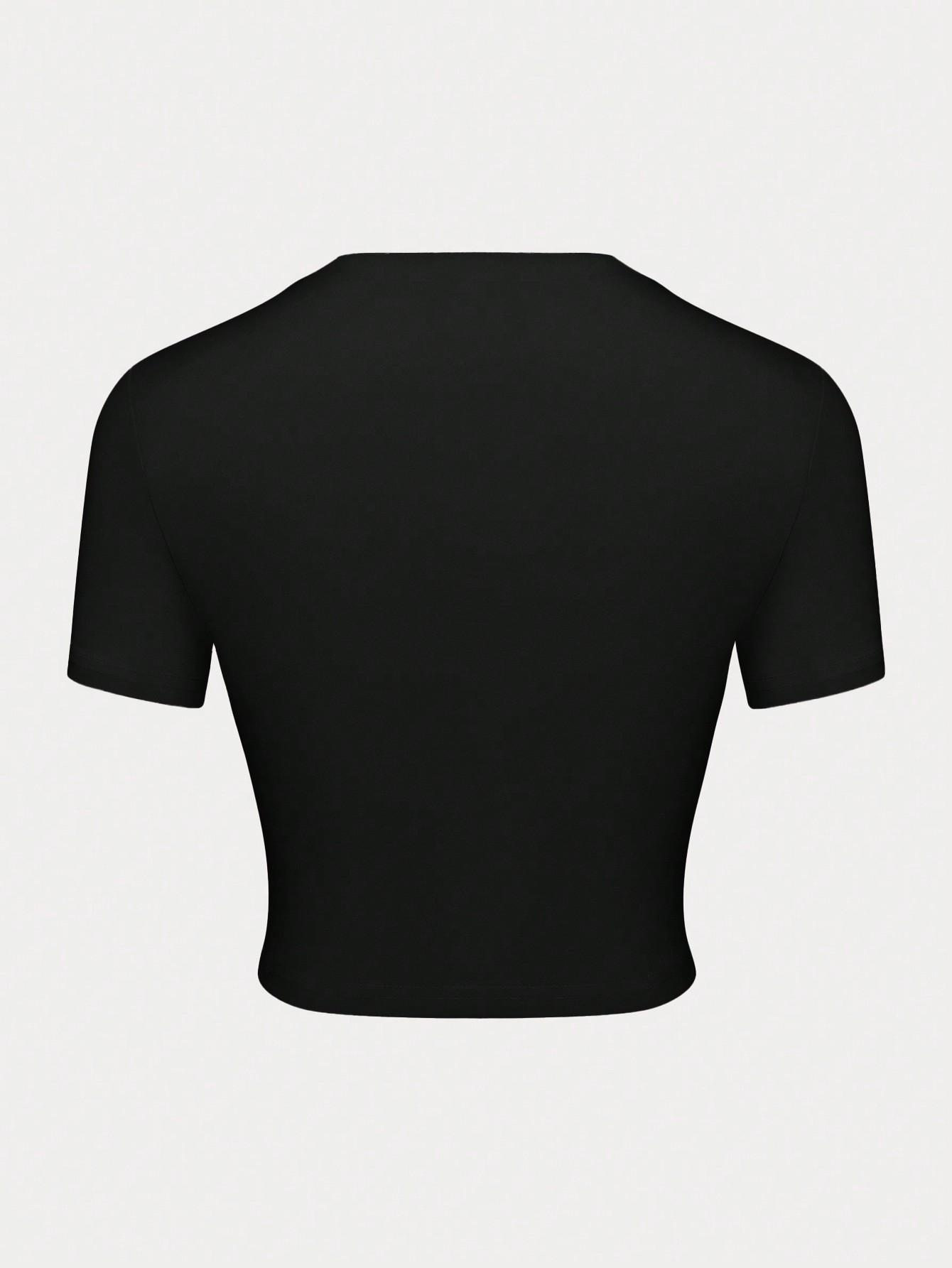 CZARNY TOP PRINT 