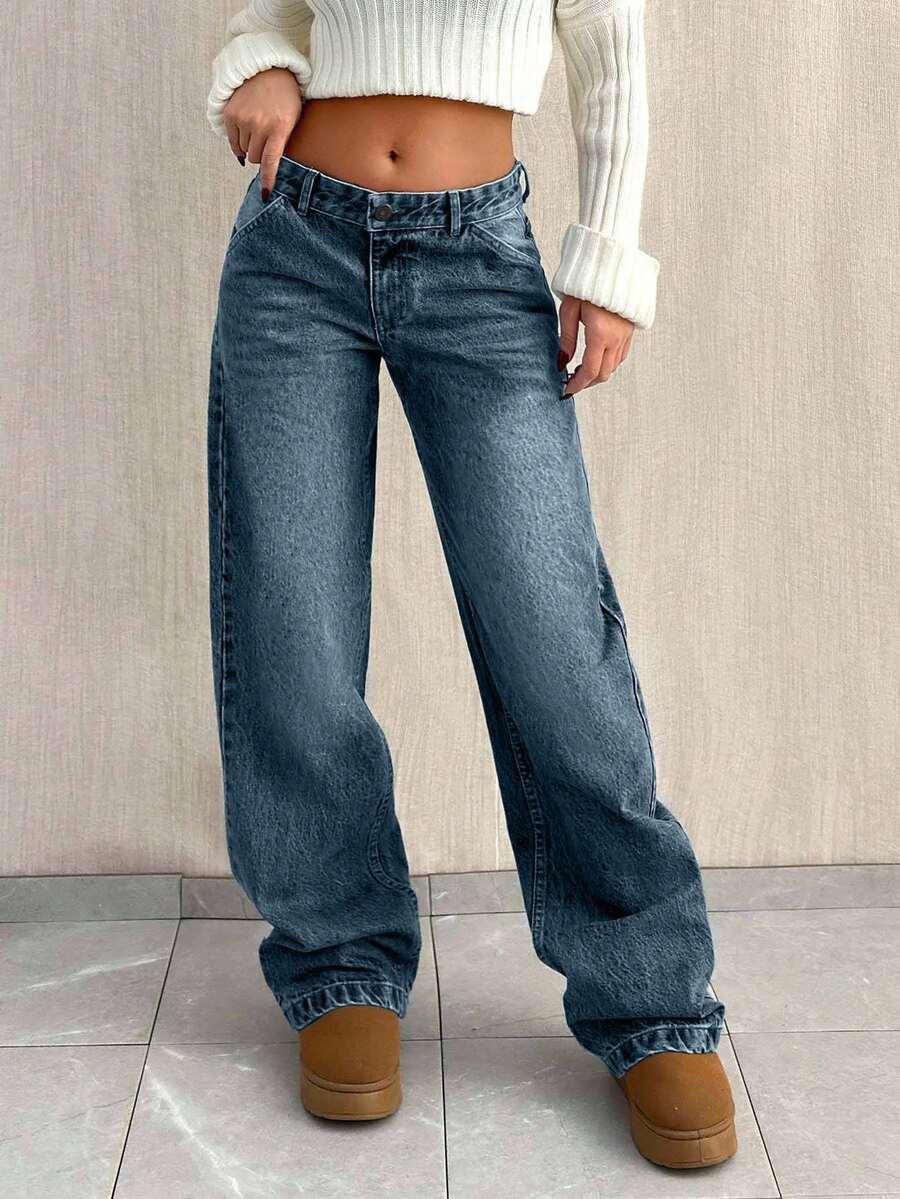 NIEBIESKIE SPODNIE JEANS 