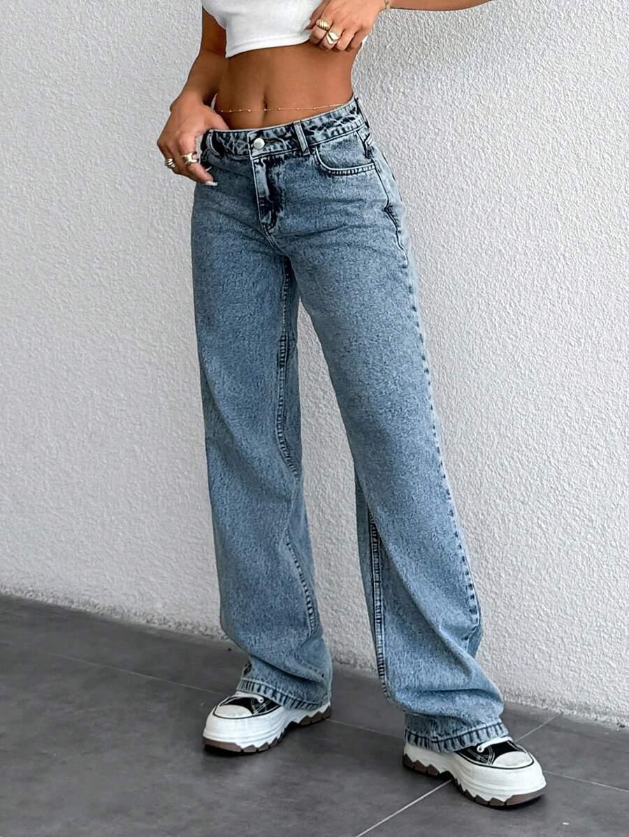 NIEBISKIE SPODNIE JEANS