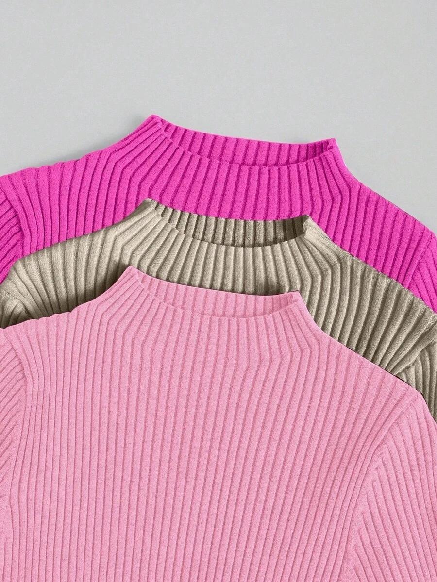 sweter prążki stójka 3-pack