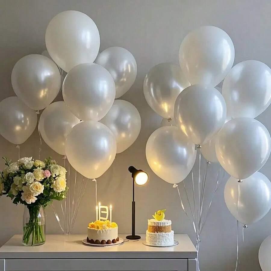 białe balony 10-pack
