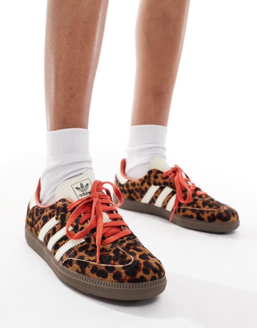 SAMBA BUTY SPORTOWE ANIMAL PRINT SKÓRA NATURALNA  JI2734