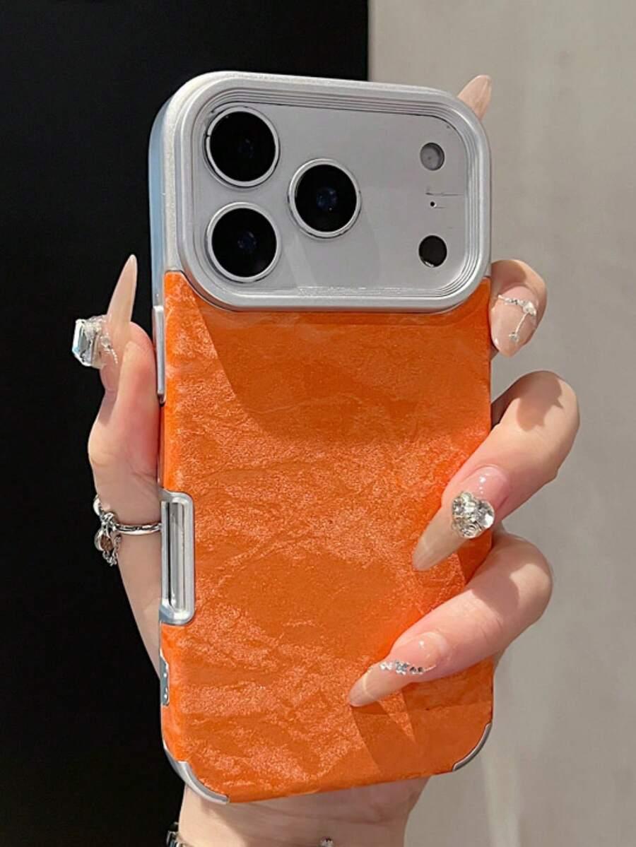 pomarańczowe etui na telefon iphone 12 pro max