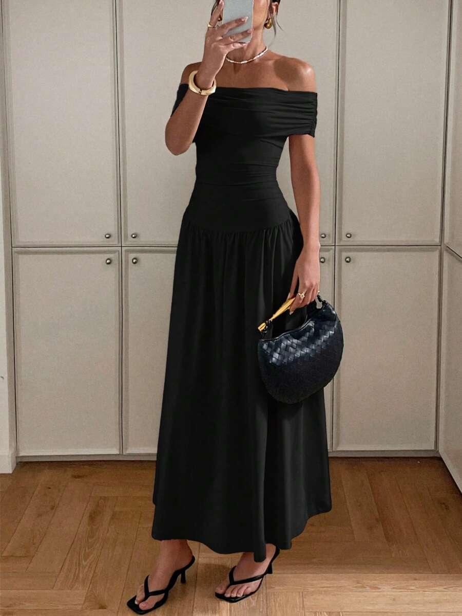 CZARNA MAXI SUKIENKA