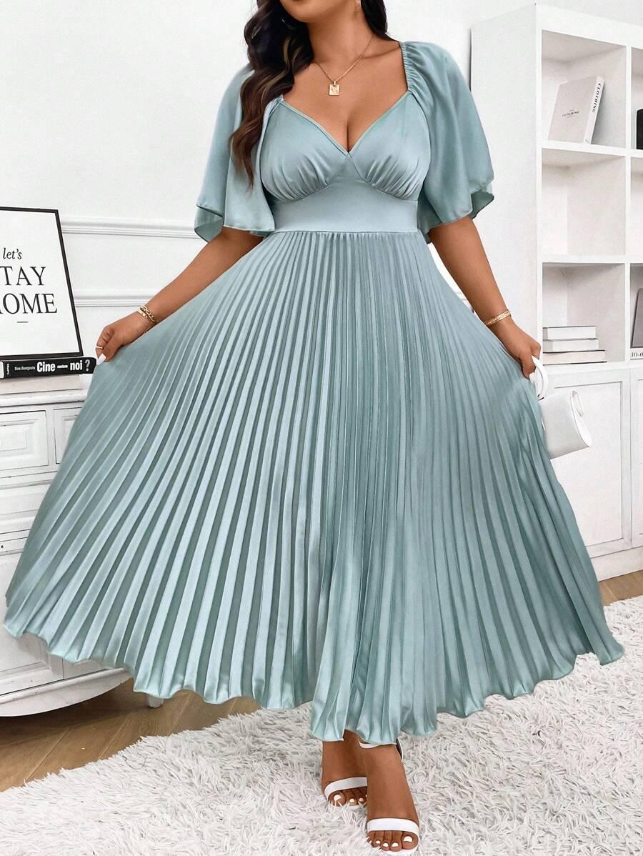 plisowana maxi sukienka