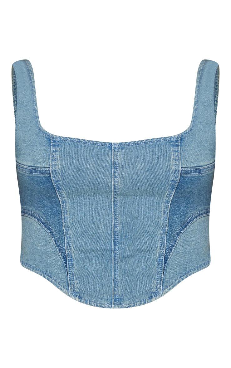 NIEBISKI TOP GORSET JEANS