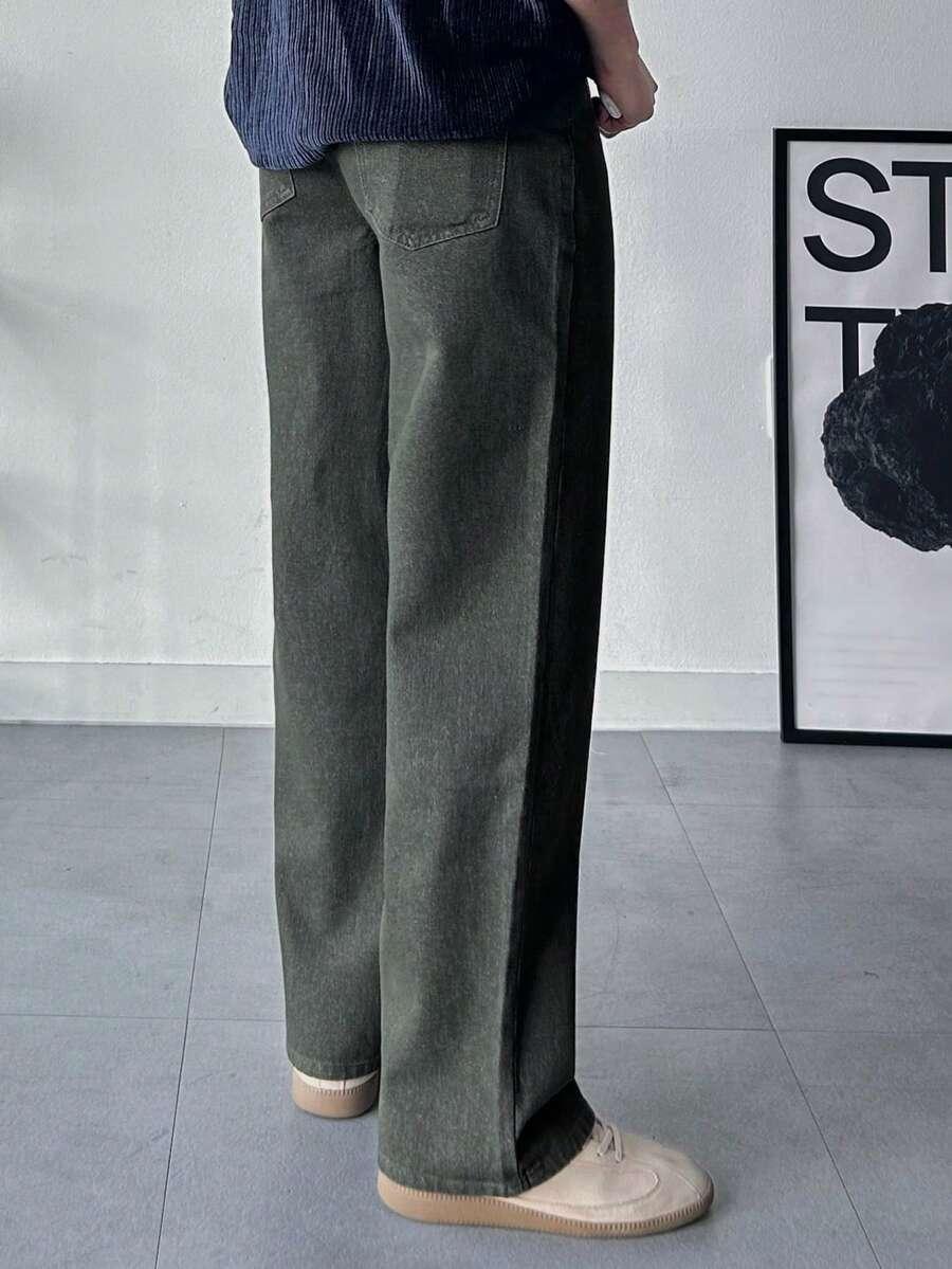 ZIELONE SPODNIE JEANS