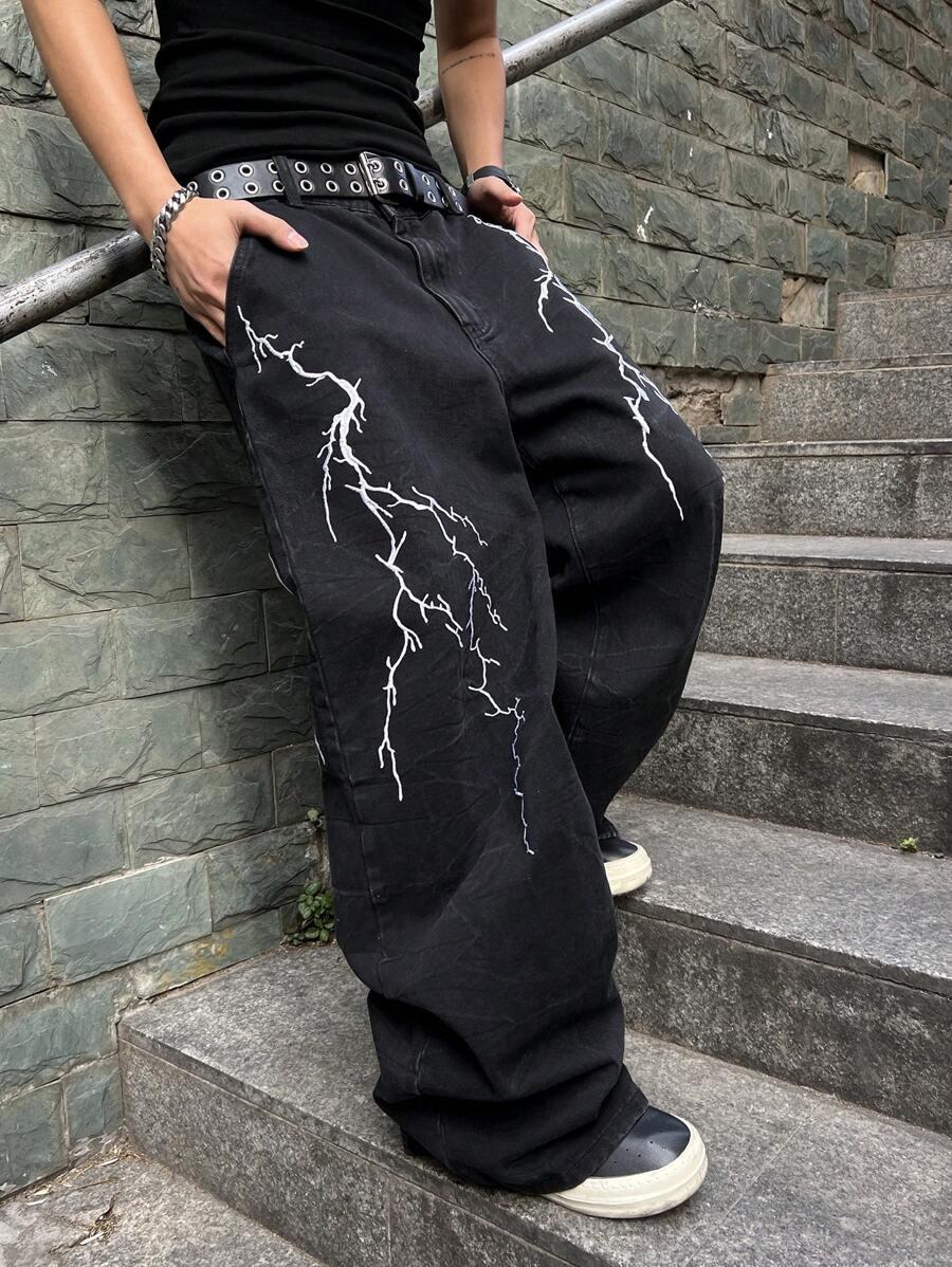 CZARNE SPODNIE JEANS