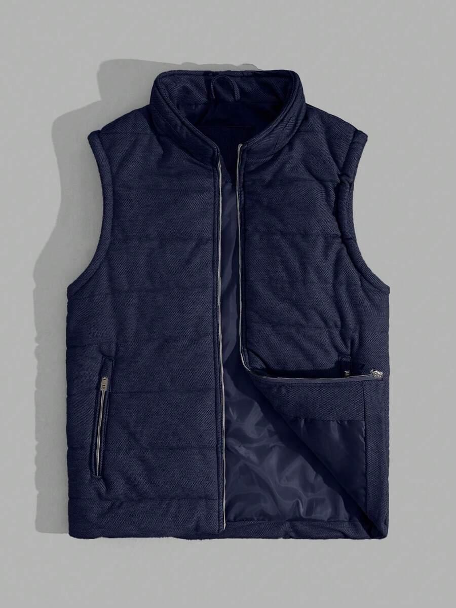 granatowa kamizelka zip