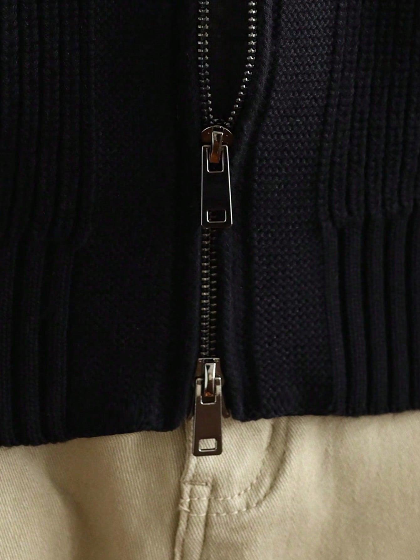 czarny sweter zamek