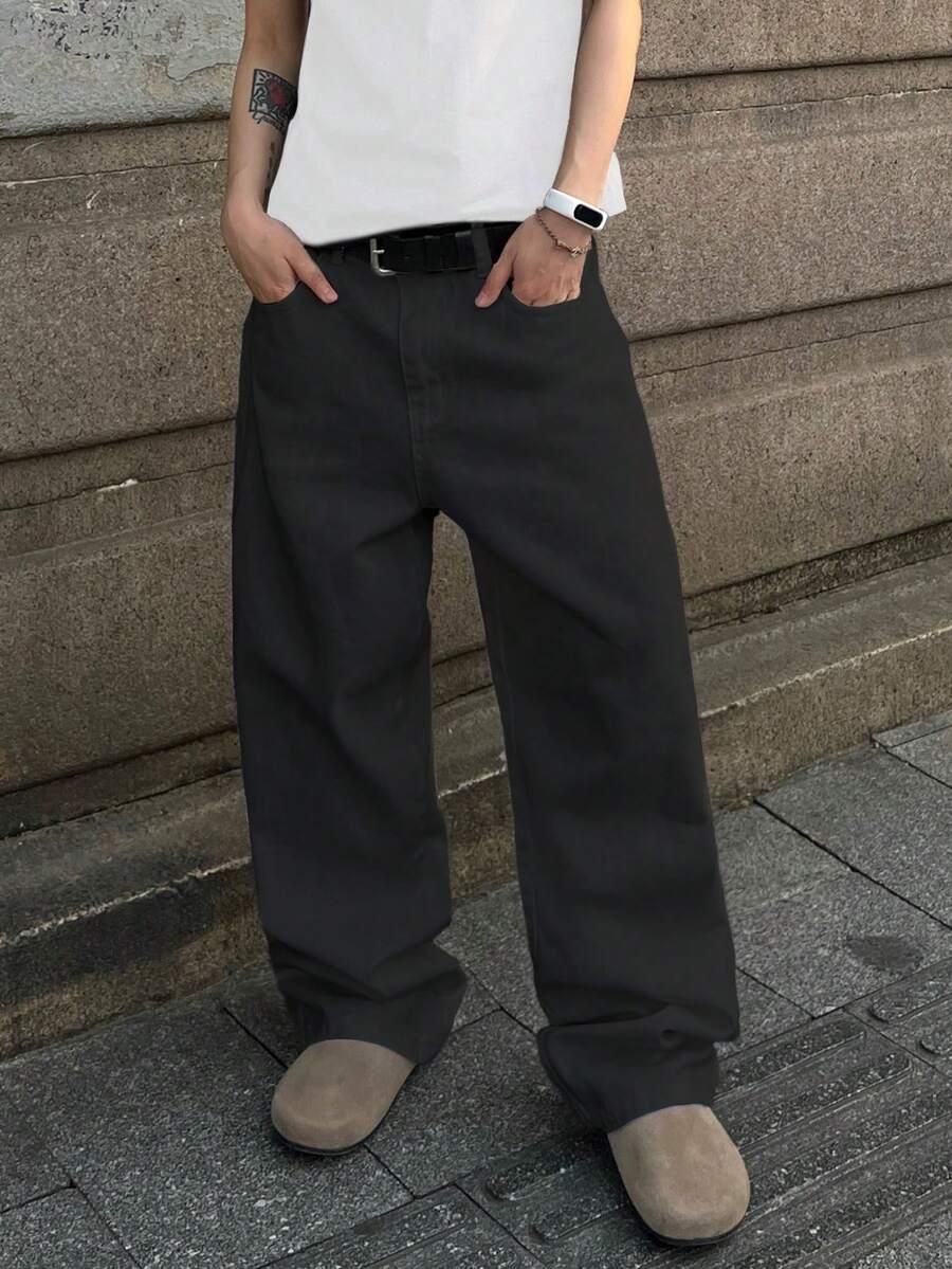 CZARNE SPODNIE JEANS