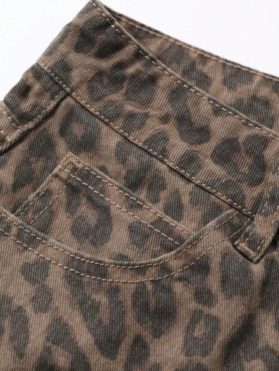 SPODNIE JEANS ANIMAL PRINT