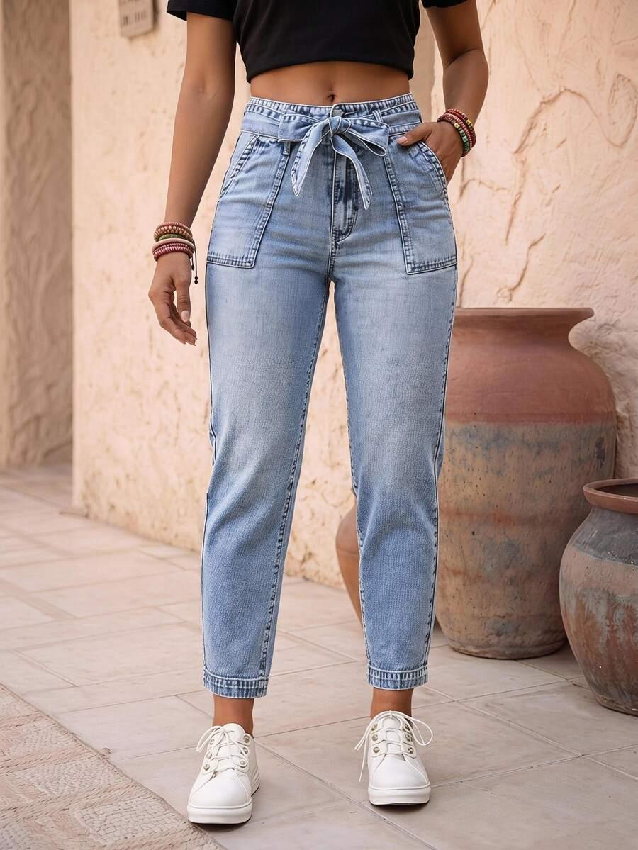 NIEBIESKIE SPODNIE JEANS