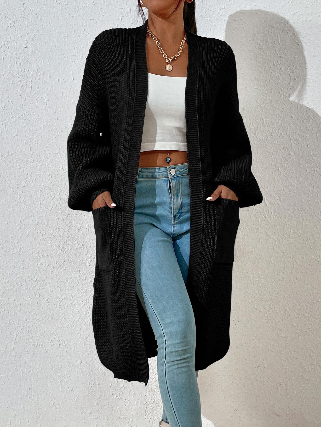 CZARNY SWETER NARZUTKA