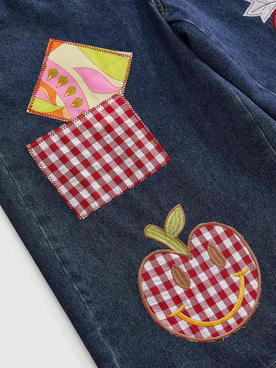 spodenki jeans nadruk
