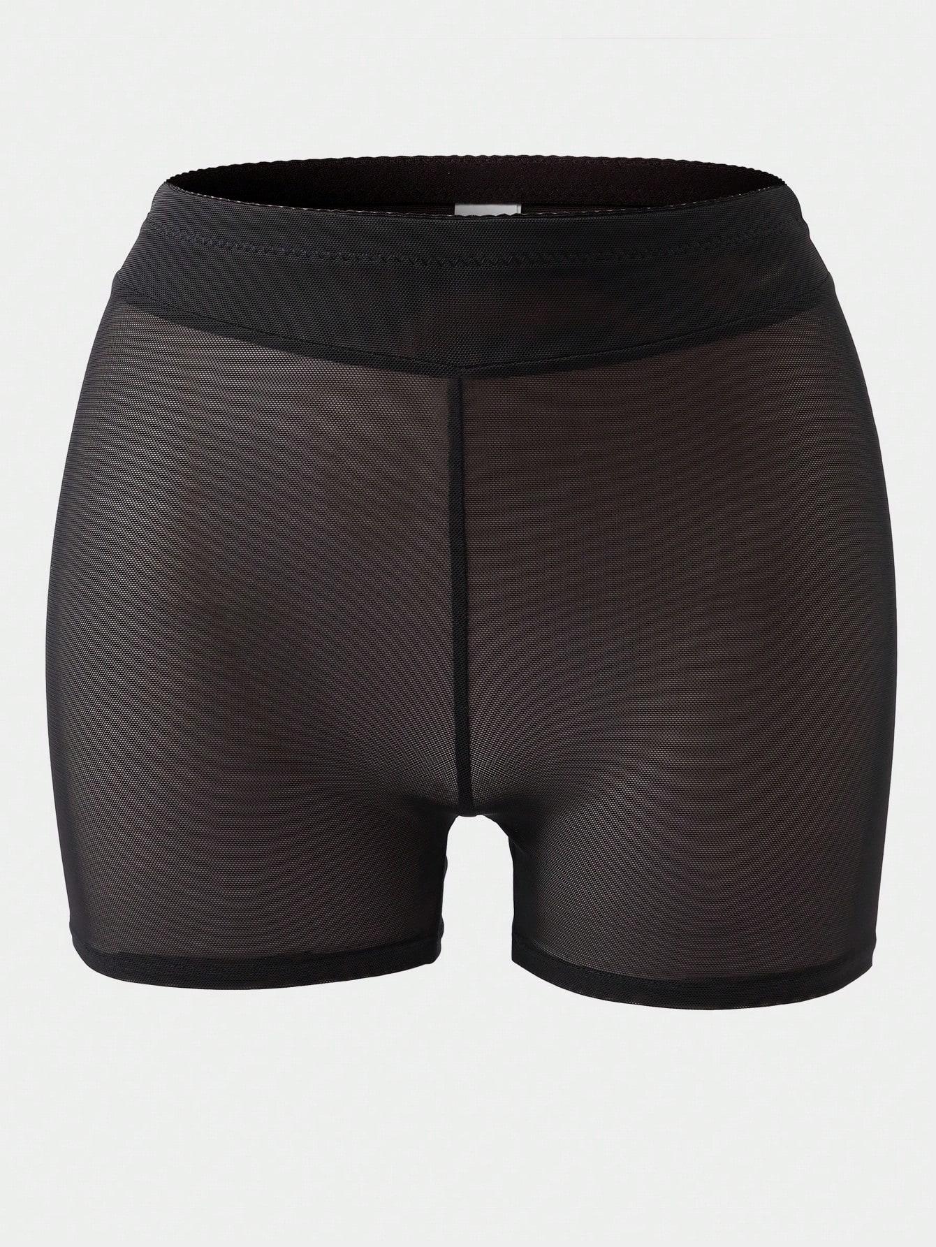 czarne modelujące szorty siateczka push up
