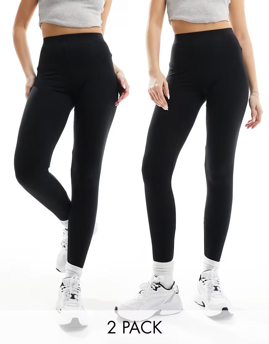 CZARNE LEGGINY 2-PACK