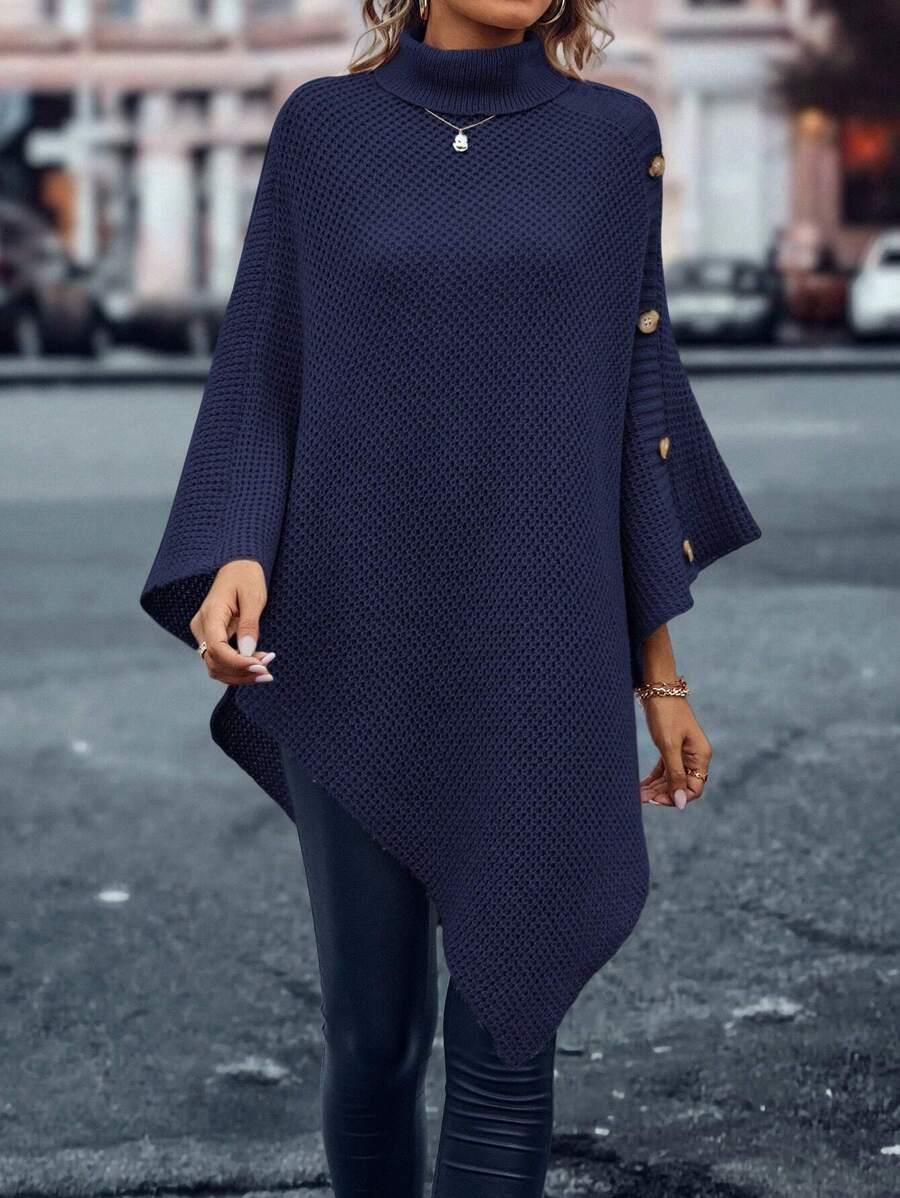granatowy sweter narzutka
