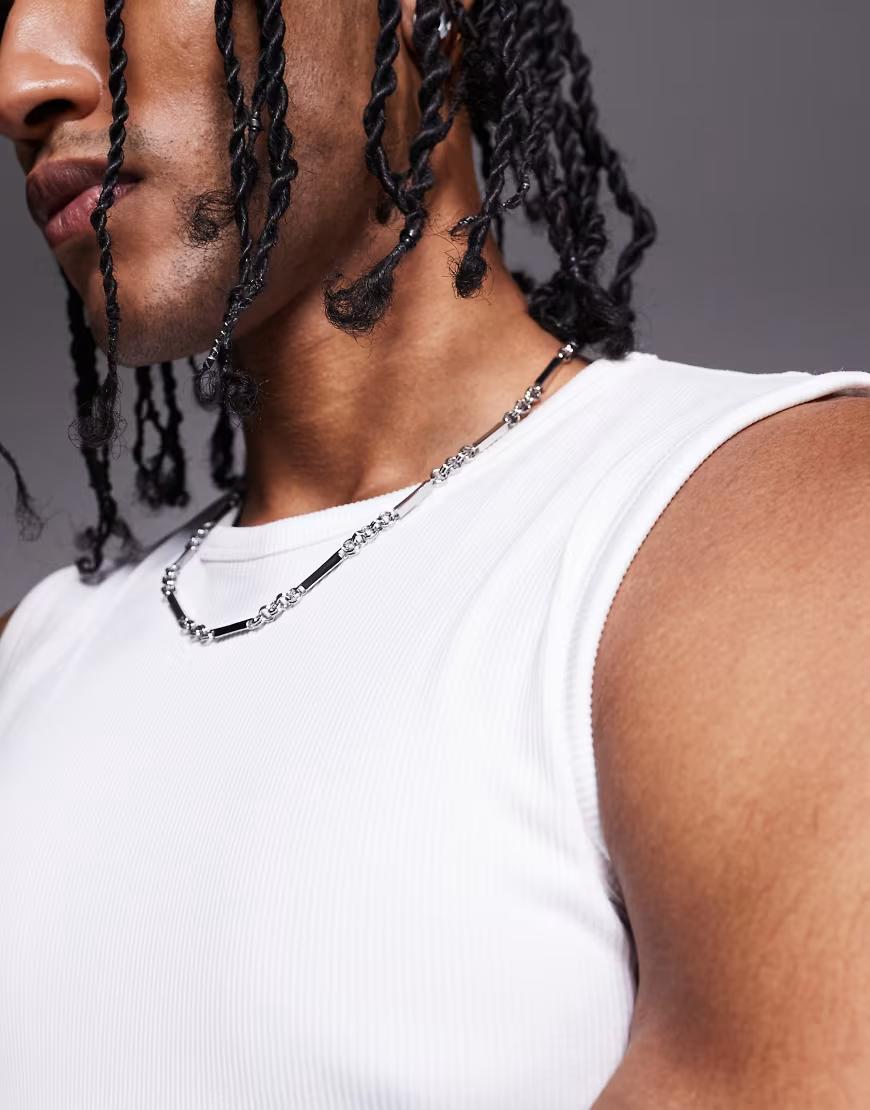 prążkowana koszulka bez rękawów 