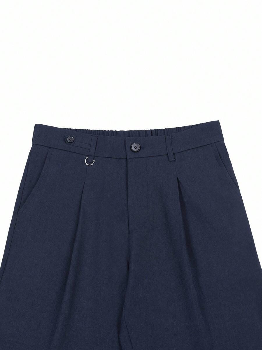 granatowe spodnie casual